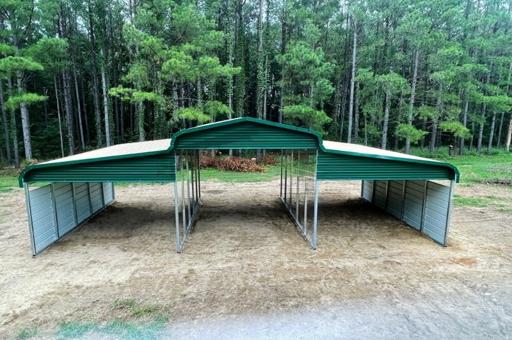 36x25x12/8 with front gables and two sides closed